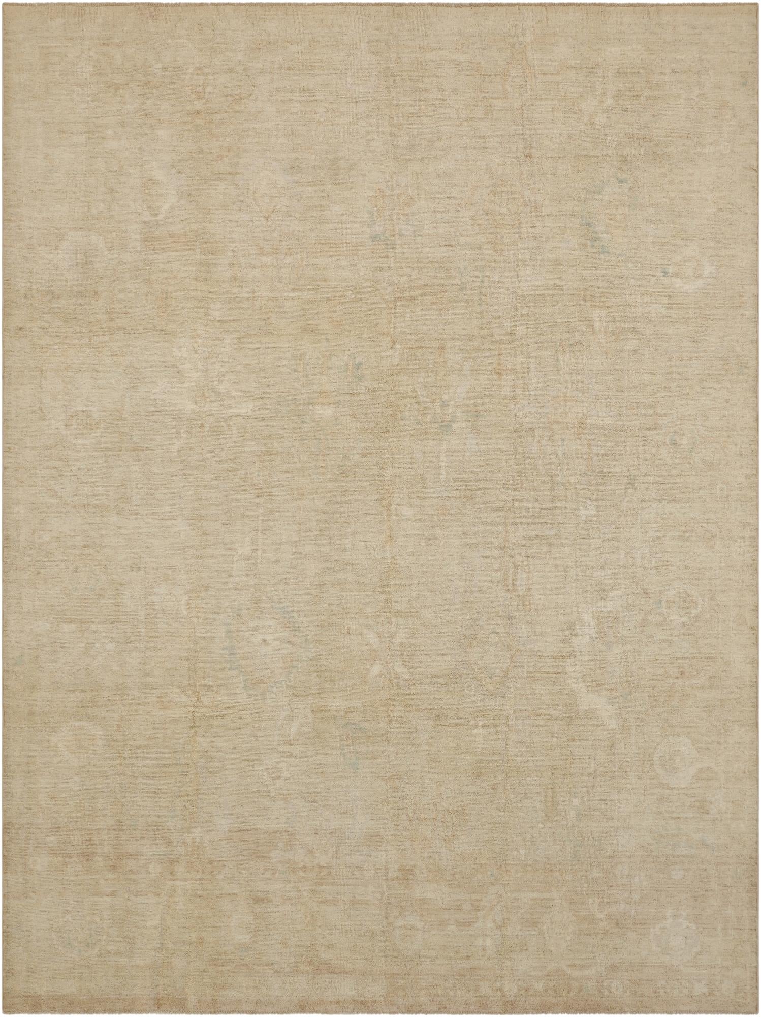 9' 2 x 12' 1 Hand Knotted Oushak Wool Rug