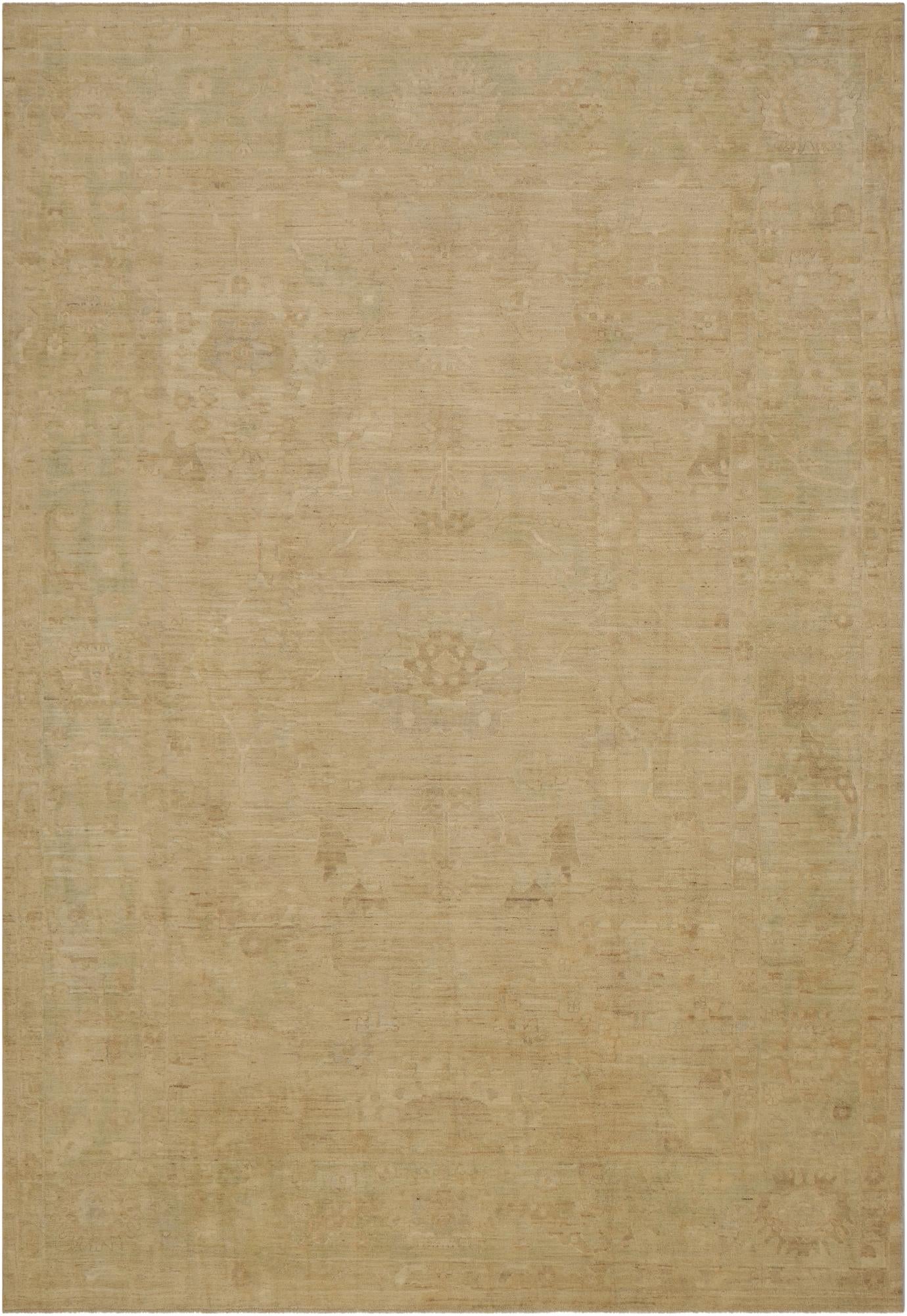 10' x 14' 3 Hand Knotted Oushak Wool Rug