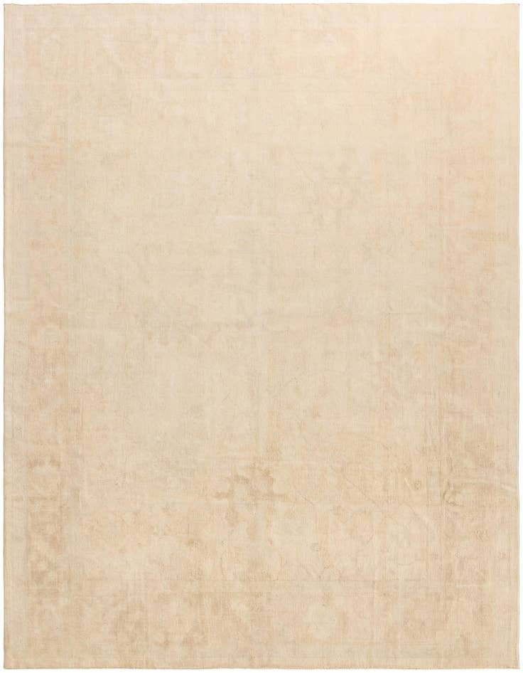 Detail image of 10' 3 x 14' 2 Hand Knotted Oushak Wool Rug