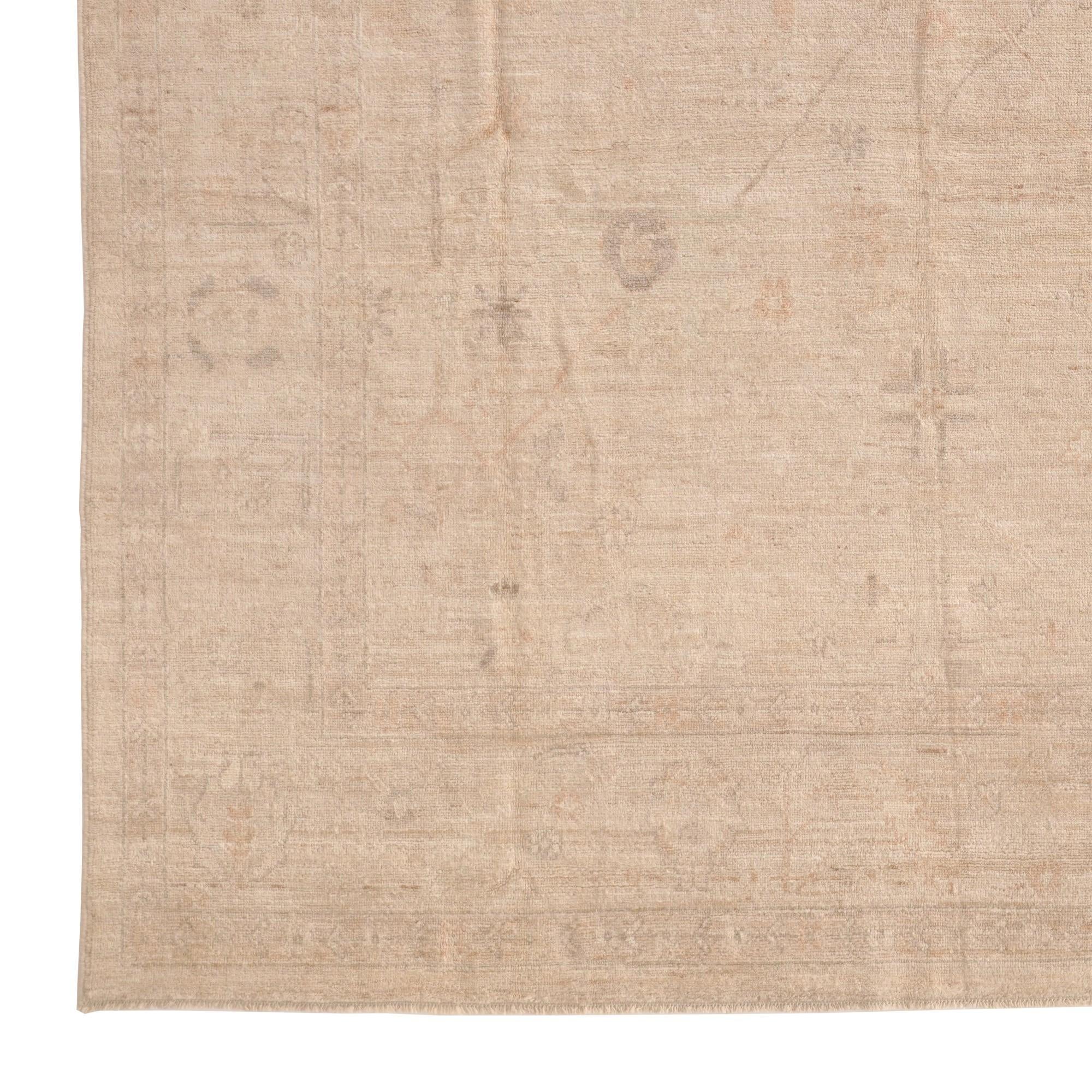 8' 8 x 11' 5 Hand Knotted Oushak Wool Rug