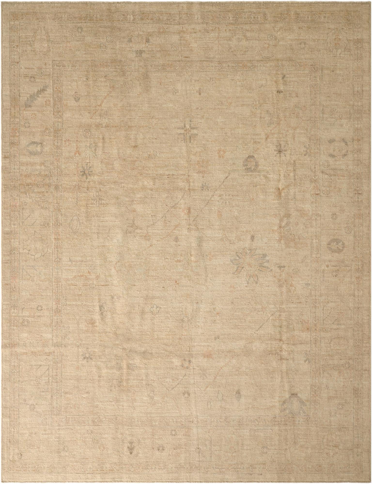 8' 8 x 11' 5  Hand Knotted Oushak Wool Rug