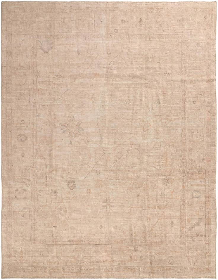 Detail image of 8' 8 x 11' 5 Hand Knotted Oushak Wool Rug