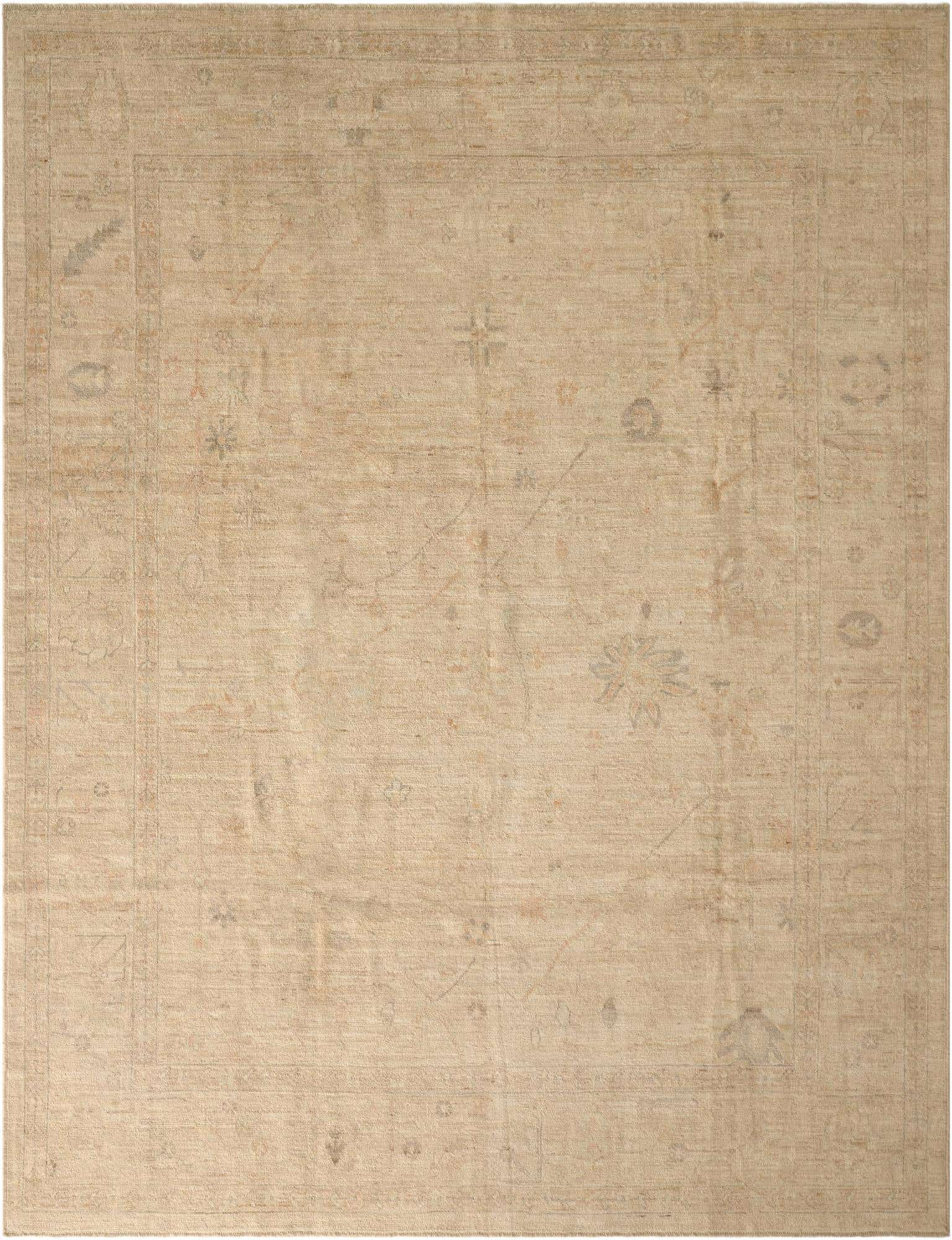 8' 8 x 11' 5 Hand Knotted Oushak Wool Rug