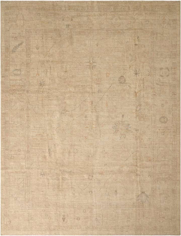 8' 8 x 11' 5 Hand Knotted Oushak Wool Rug