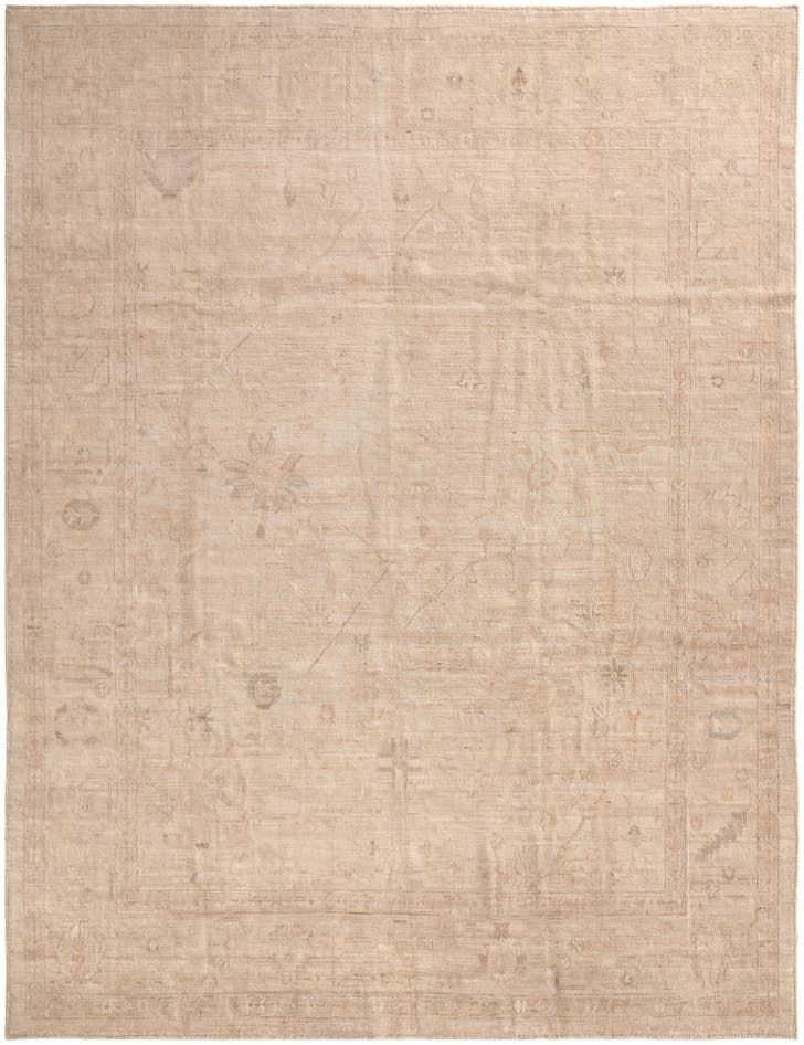 Detail image of 8' 8 x 11' 5 Hand Knotted Oushak Wool Rug