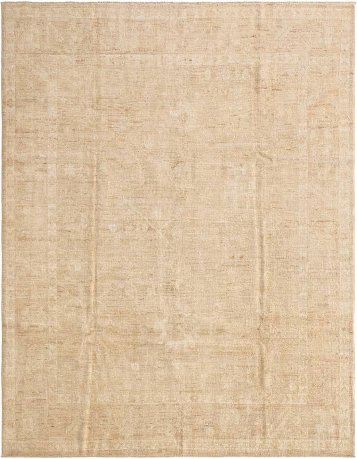 Detail image of 8' 3 x 9' 10 Hand Knotted Oushak Wool Rug
