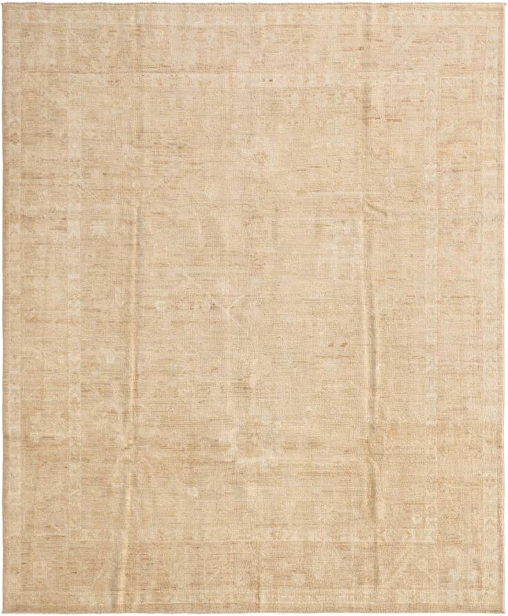 Detail image of 8' 3 x 9' 10 Hand Knotted Oushak Wool Rug