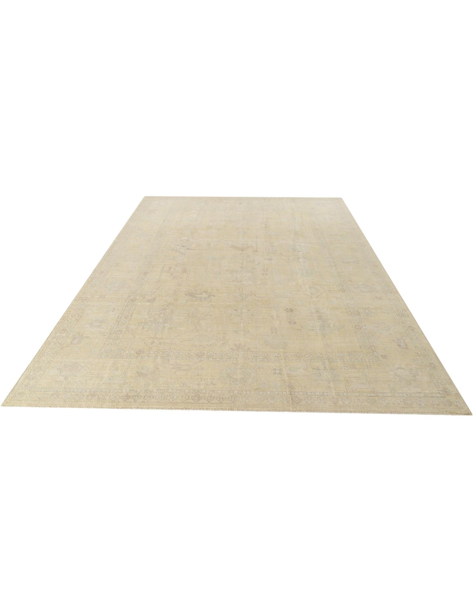 9' x 11' 10 Hand Knotted Oushak Wool Rug
