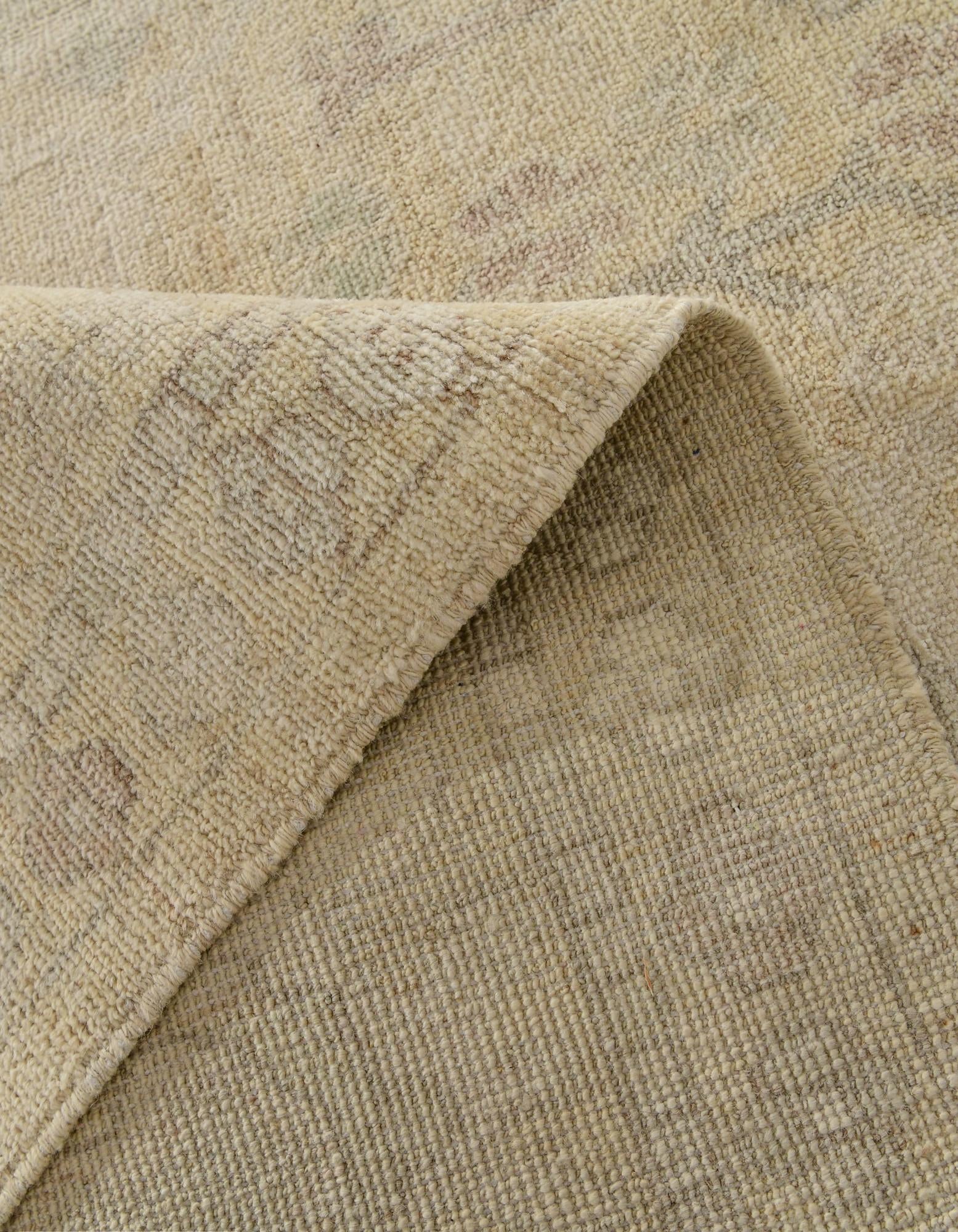 9' x 11' 10 Hand Knotted Oushak Wool Rug