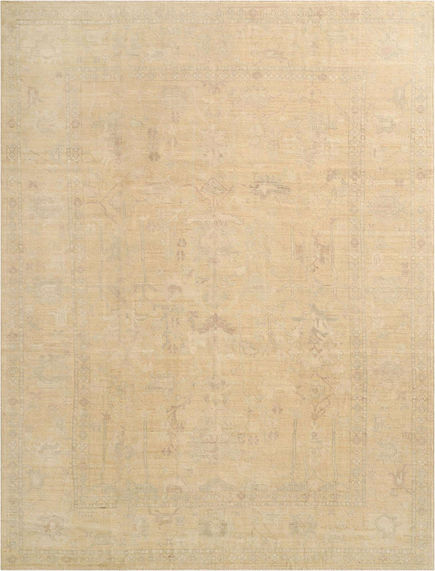 9' x 11' 10 Hand Knotted Oushak Wool Rug