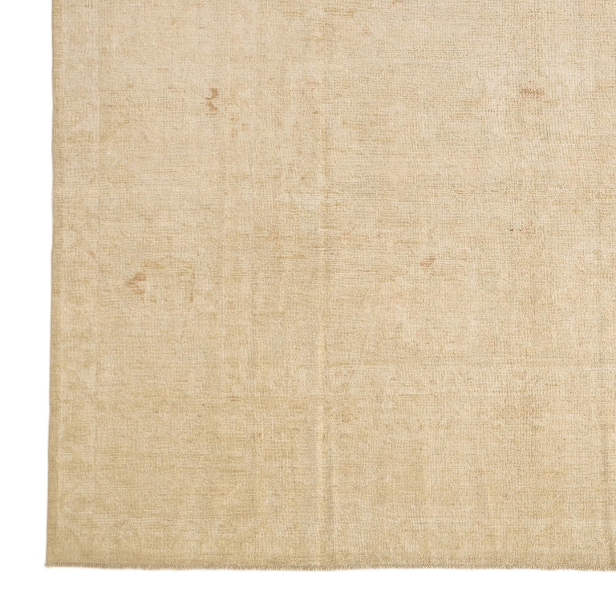 9' x 12' 3 Hand Knotted Oushak Wool Rug