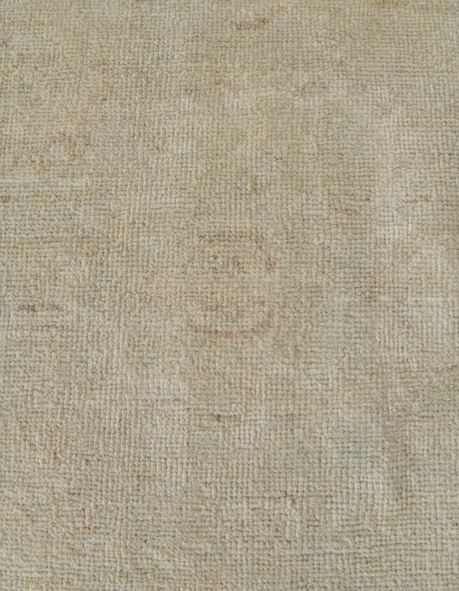 9' x 12' 3 Hand Knotted Oushak Wool Rug
