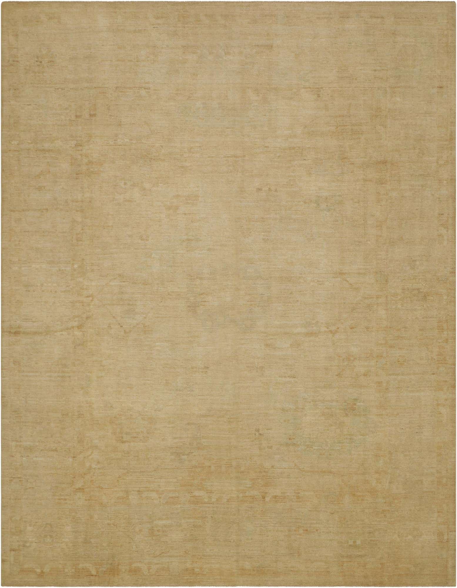 12' 4 x 15' 3 Hand Knotted Oushak Wool Rug