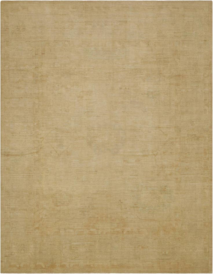 Detail image of 12' 4 x 15' 3 Hand Knotted Oushak Wool Rug