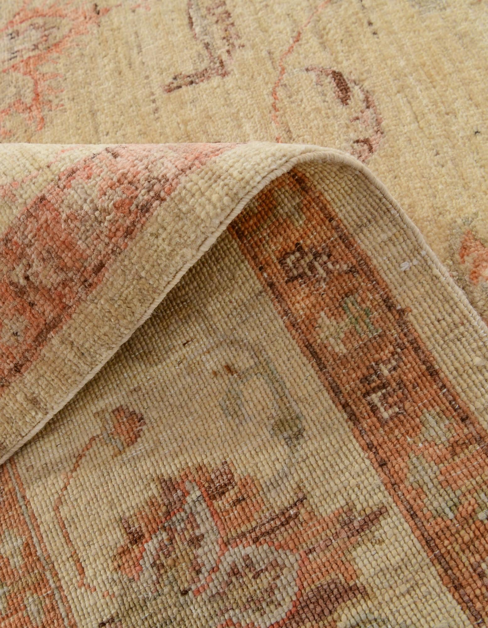 5' 9 x 8' Hand Knotted Oushak Wool Rug