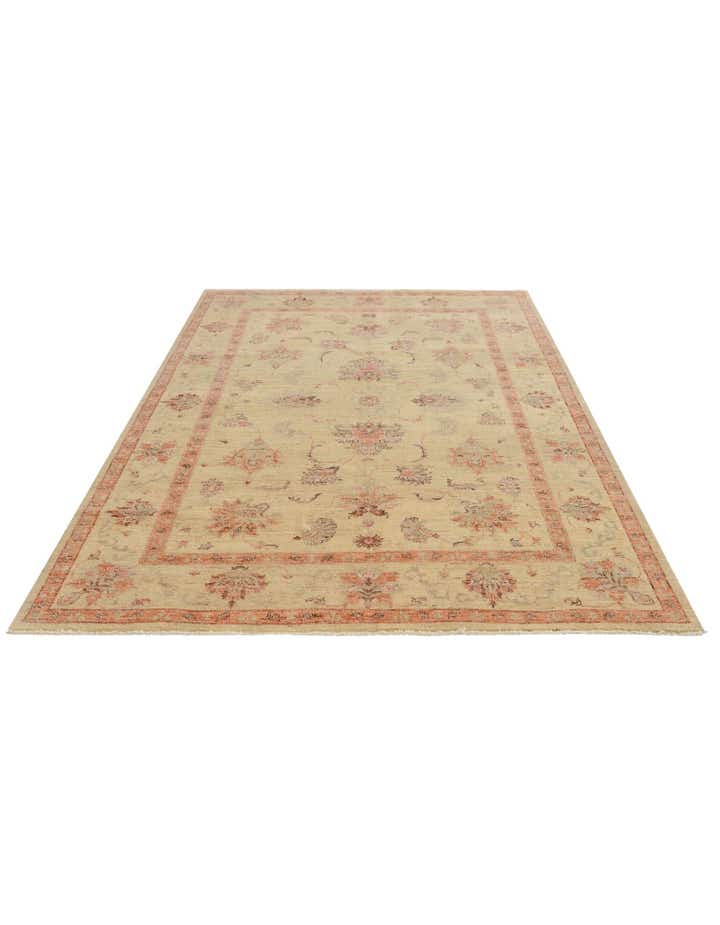 5' 9 x 8' Hand Knotted Oushak Wool Rug