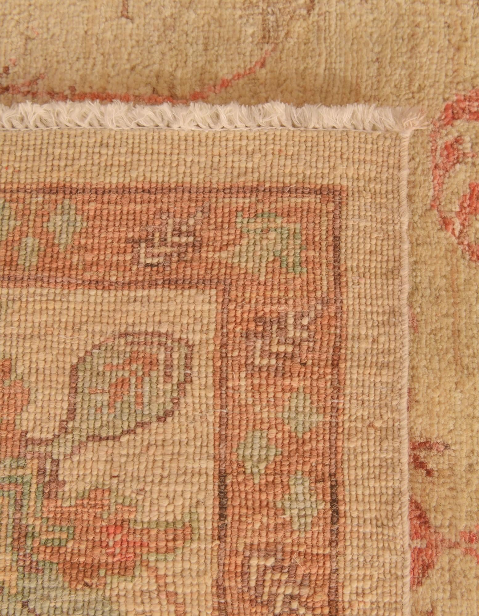 175cm x 245cm Hand Knotted Oushak Wool Rug