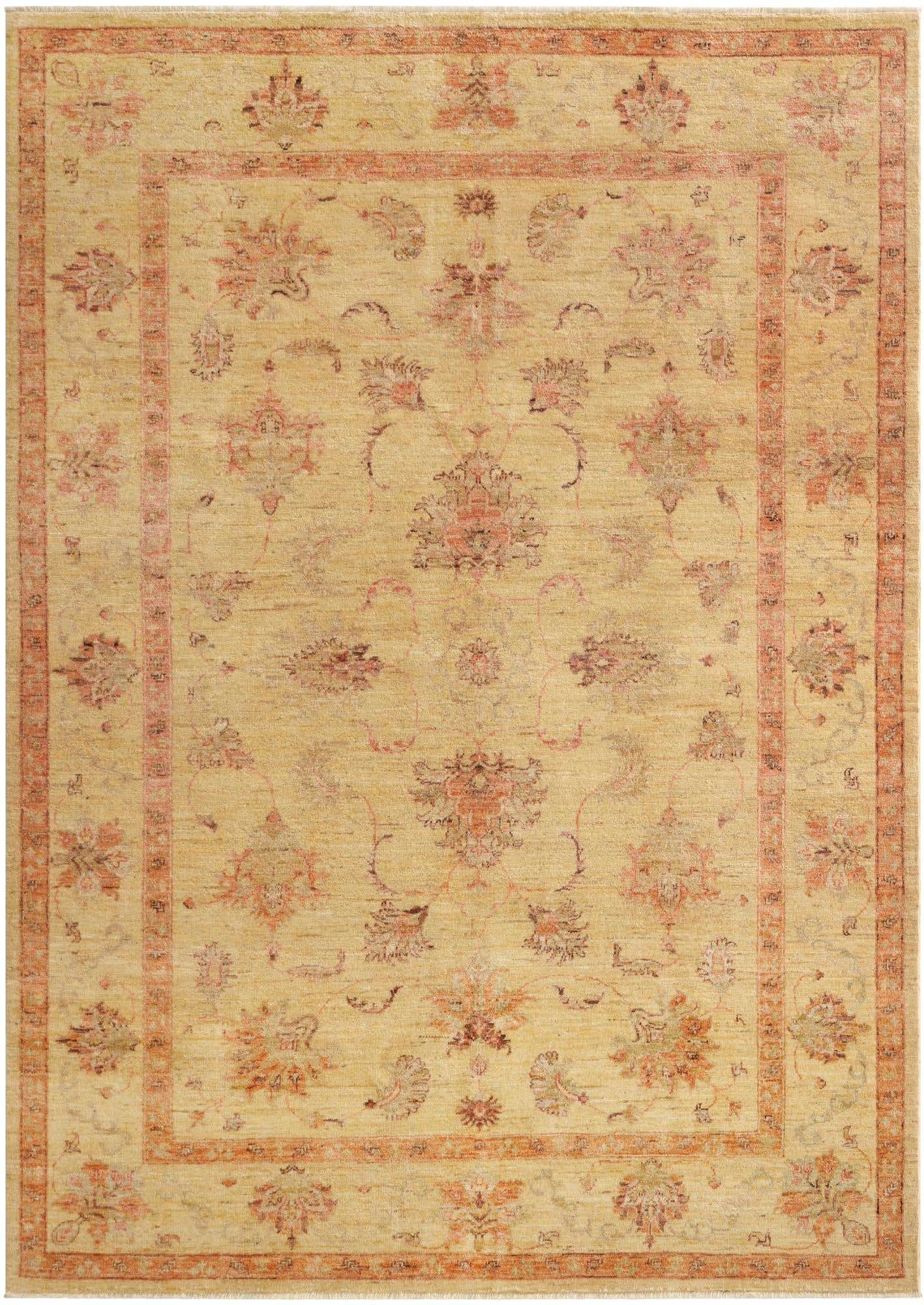 5' 9 x 8' Hand Knotted Oushak Wool Rug