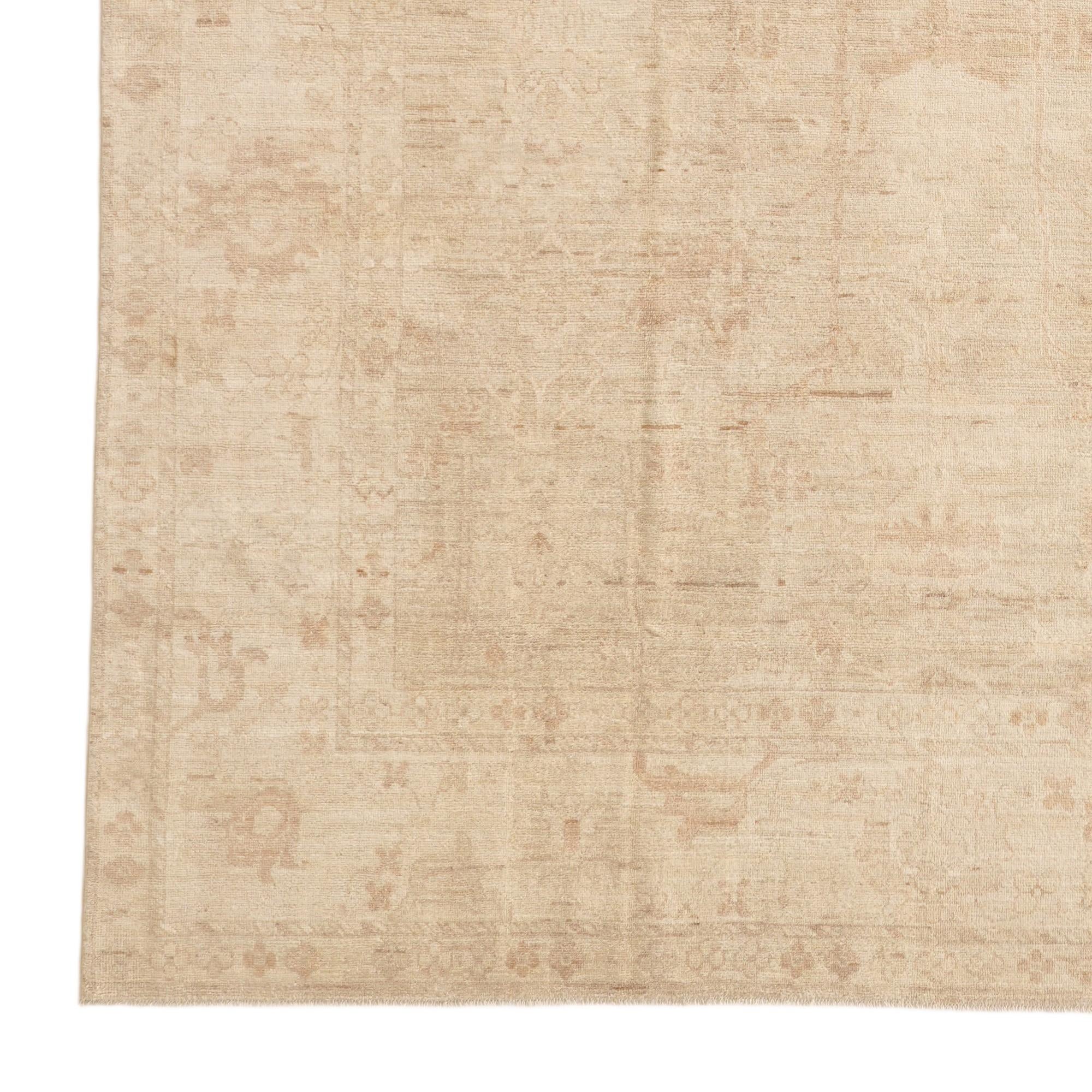 10' 3 x 13' 6 Hand Knotted Oushak Wool Rug