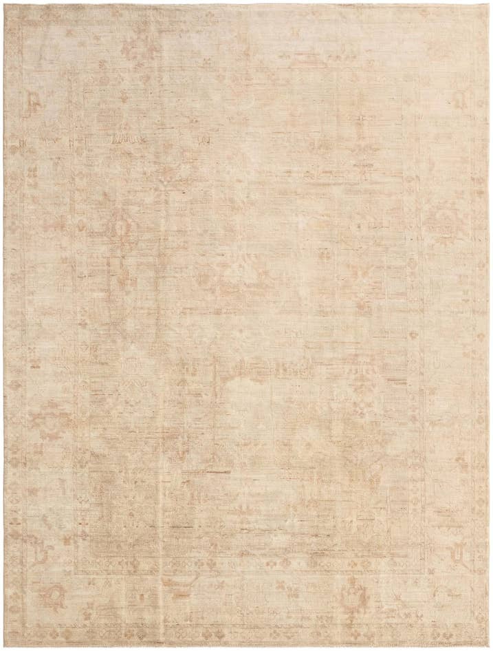 Detail image of 10' 3 x 13' 6 Hand Knotted Oushak Wool Rug