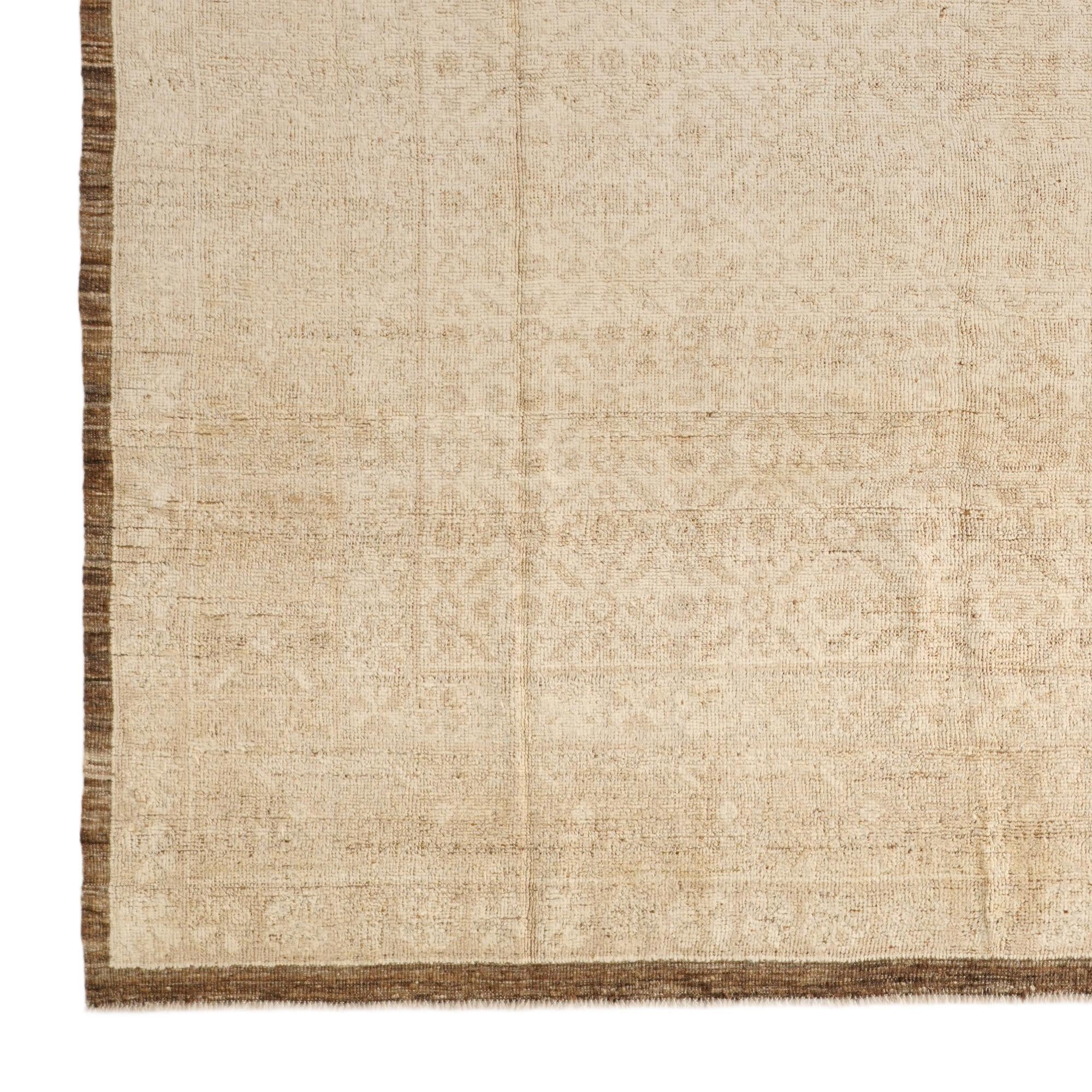 8' 8 x 10' 3 Hand Knotted Oushak Wool Rug