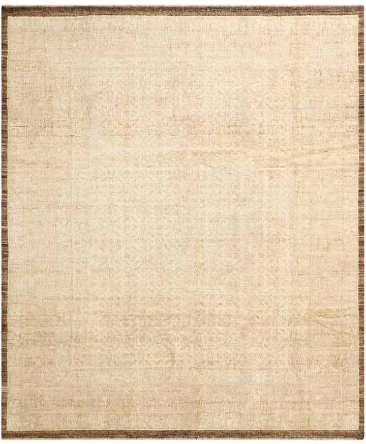 8' 8 x 10' 3 Hand Knotted Oushak Wool Rug