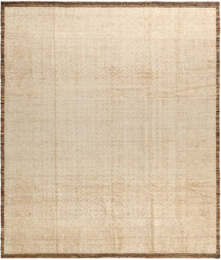 Detail image of 8' 8 x 10' 3 Hand Knotted Oushak Wool Rug