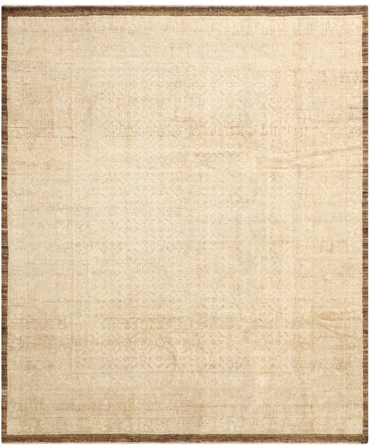 Detail image of 8' 8 x 10' 3 Hand Knotted Oushak Wool Rug