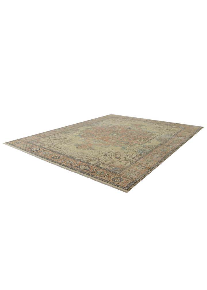 9' 5 x 12' 1 Hand Knotted Oushak Wool Rug