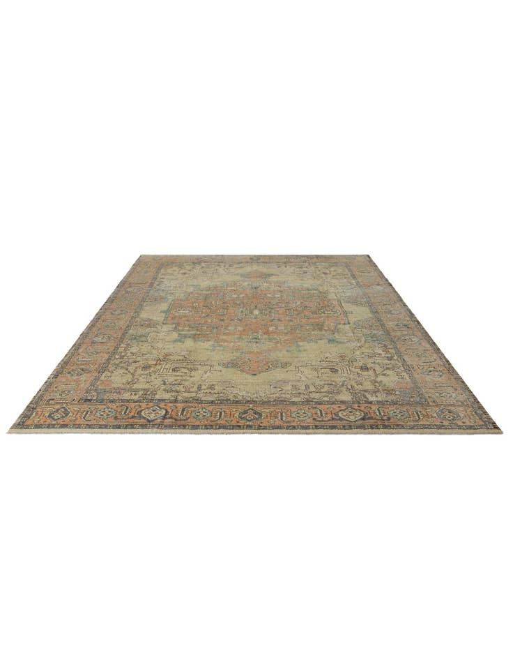 Detail image of 9' 5 x 12' 1 Hand Knotted Oushak Wool Rug