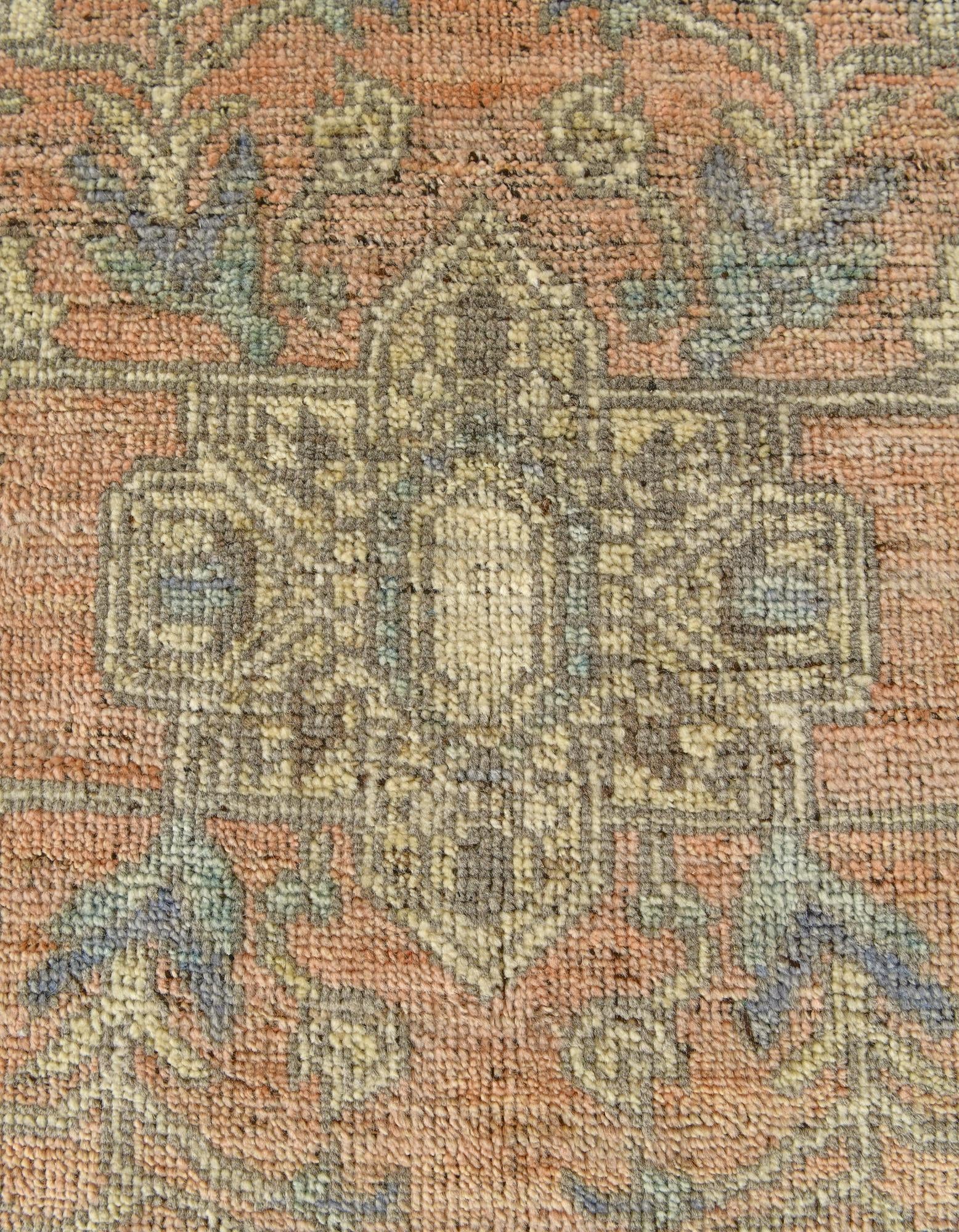 9' 5 x 12' 1 Hand Knotted Oushak Wool Rug