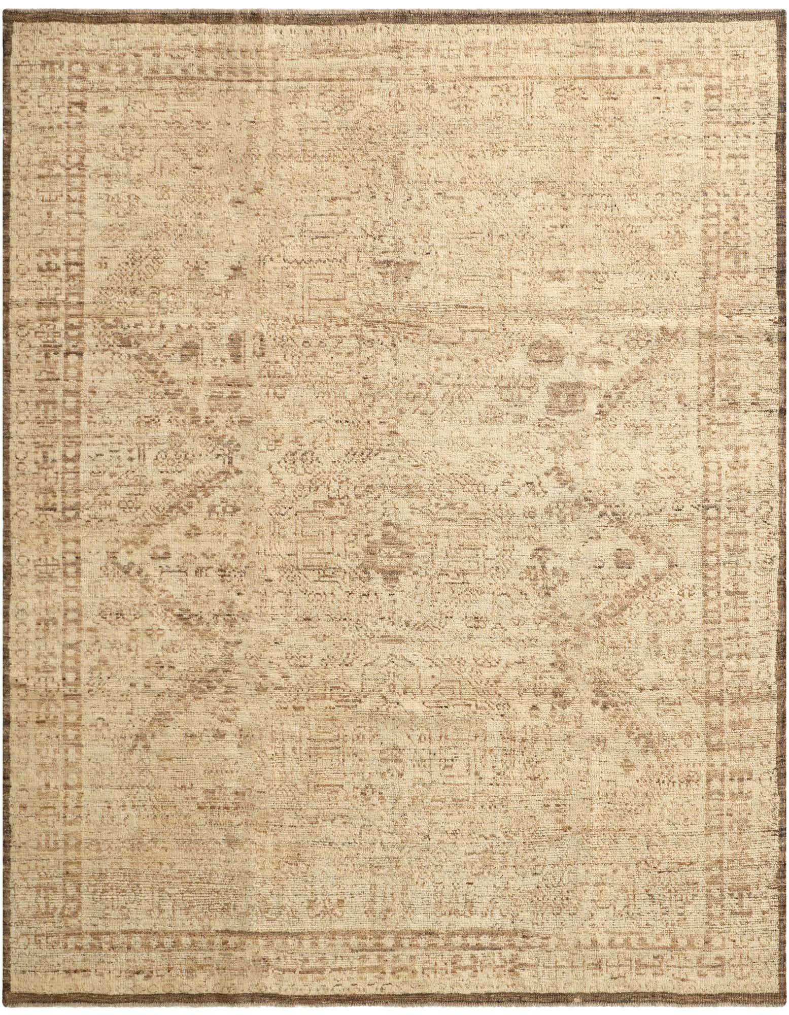 8' 8 x 9' 10 Hand Knotted Oushak Wool Rug