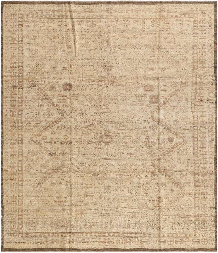 8' 8 x 9' 10 Hand Knotted Oushak Wool Rug