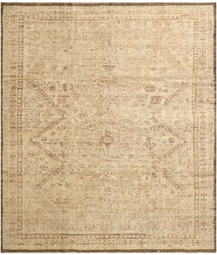 8' 8 x 9' 10 Hand Knotted Oushak Wool Rug