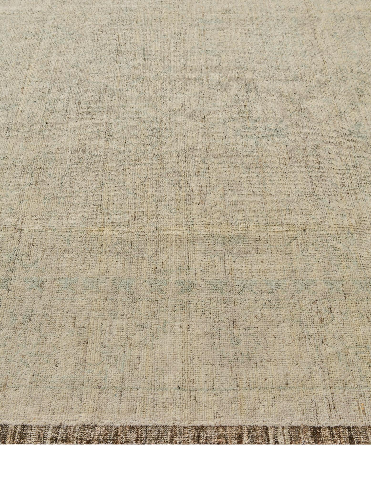 8' 4 x 9' 9 Hand Knotted Oushak Wool Rug