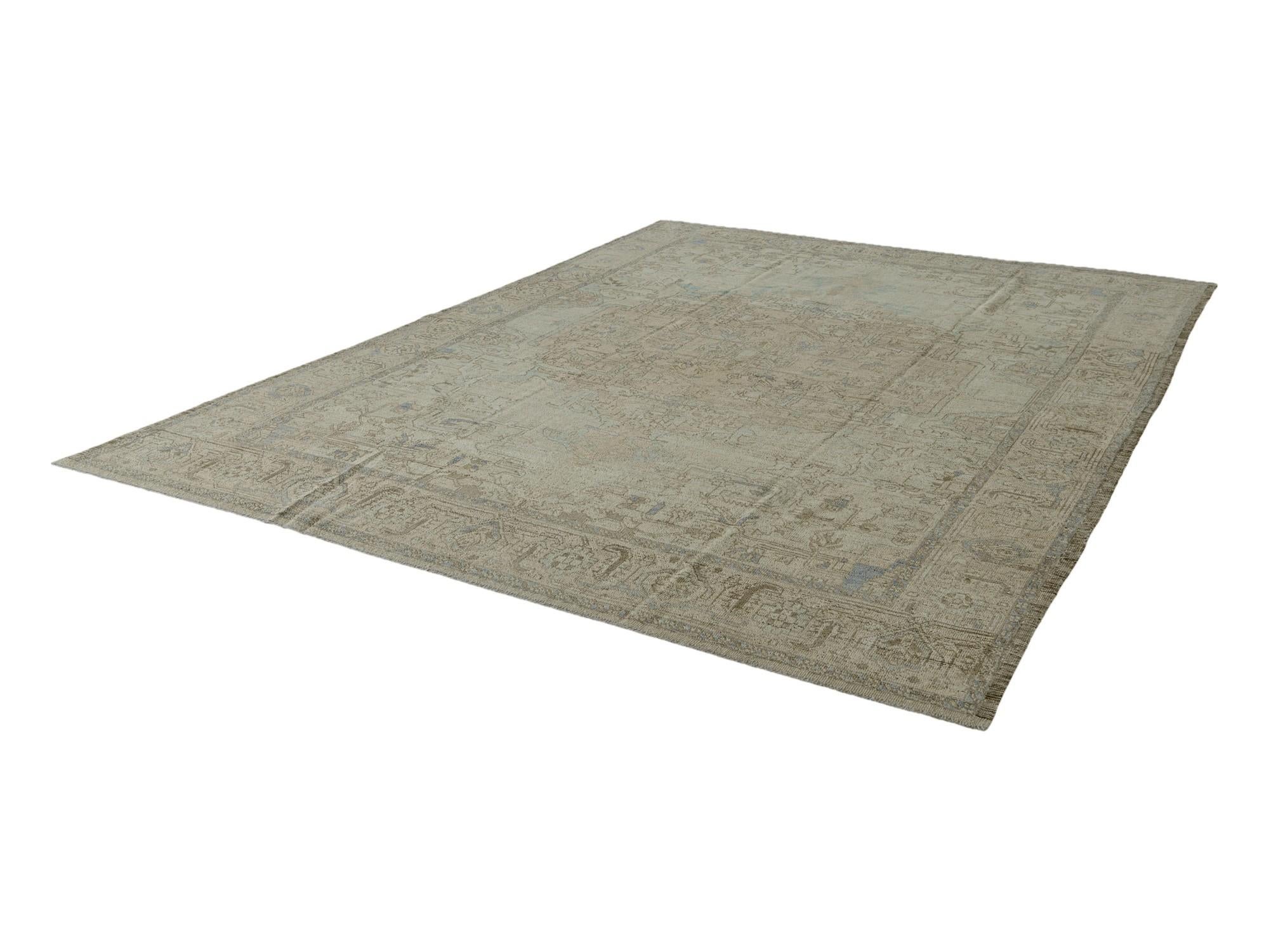 10' 4 x 14' 1 Hand Knotted Oushak Wool Rug