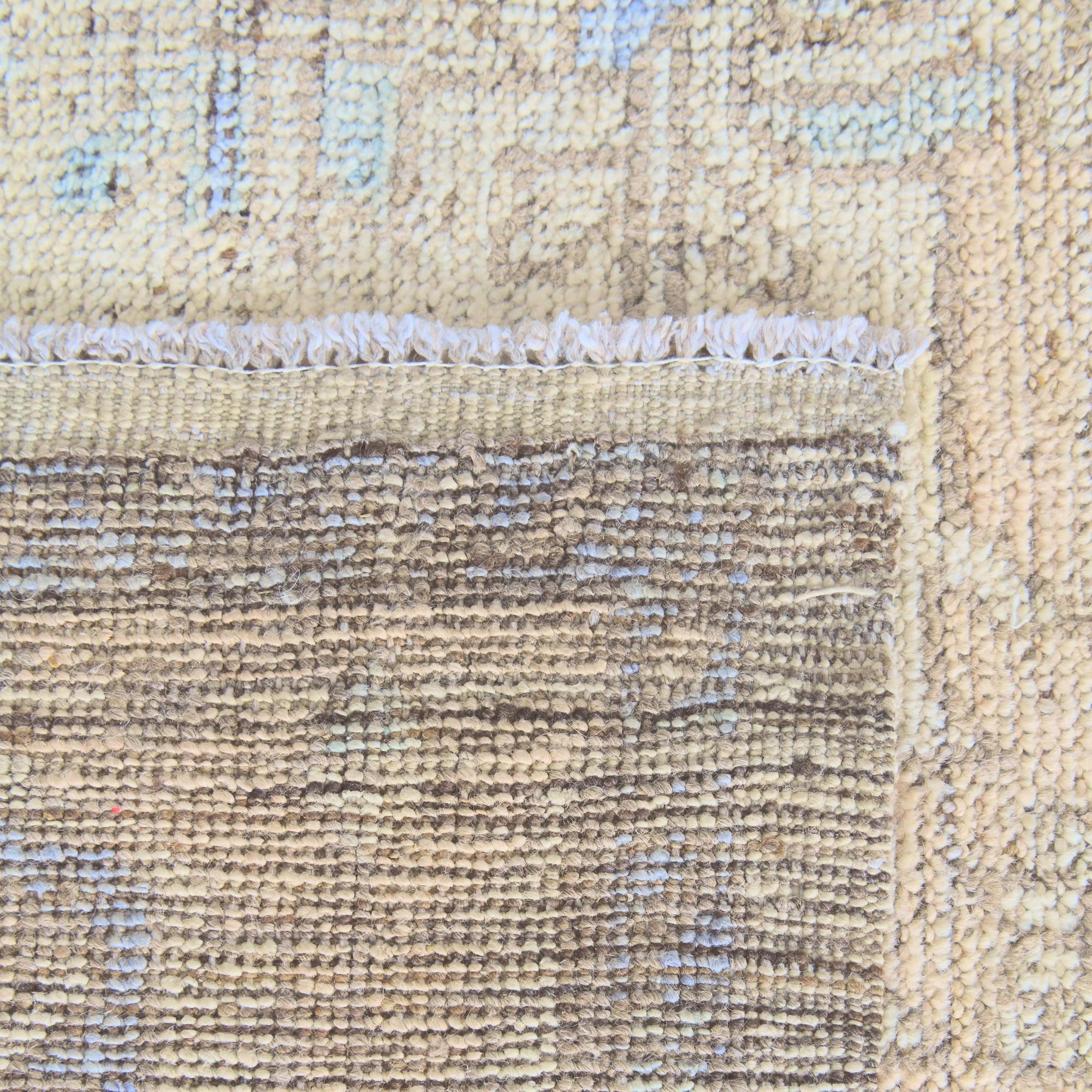 10' 4 x 14' 1 Hand Knotted Oushak Wool Rug