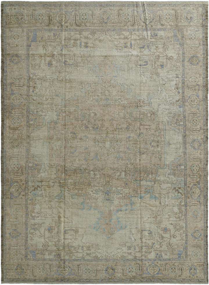 10' 4 x 14' 1 Hand Knotted Oushak Wool Rug