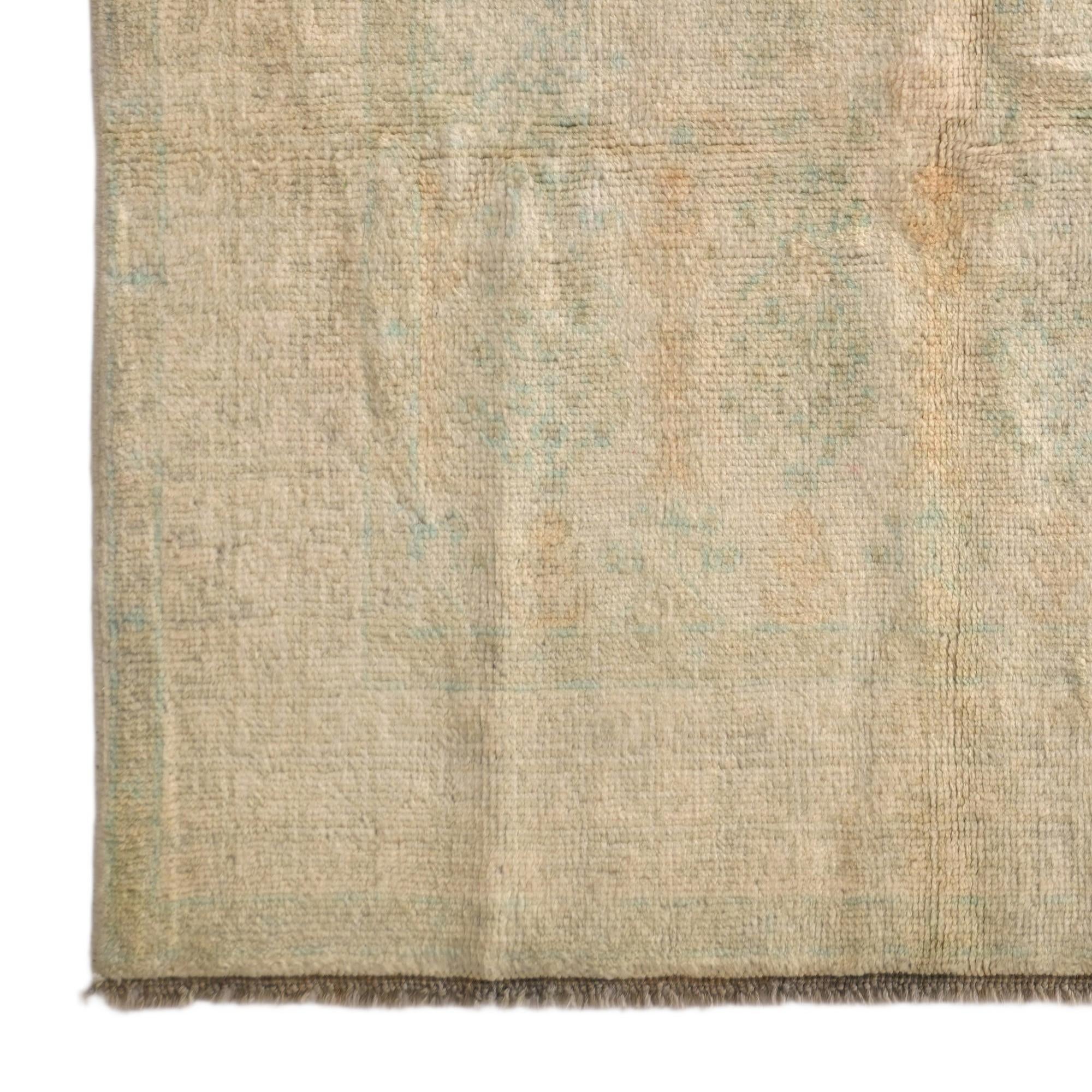 3' 10 x 6' 2 Hand Knotted Oushak Wool Rug