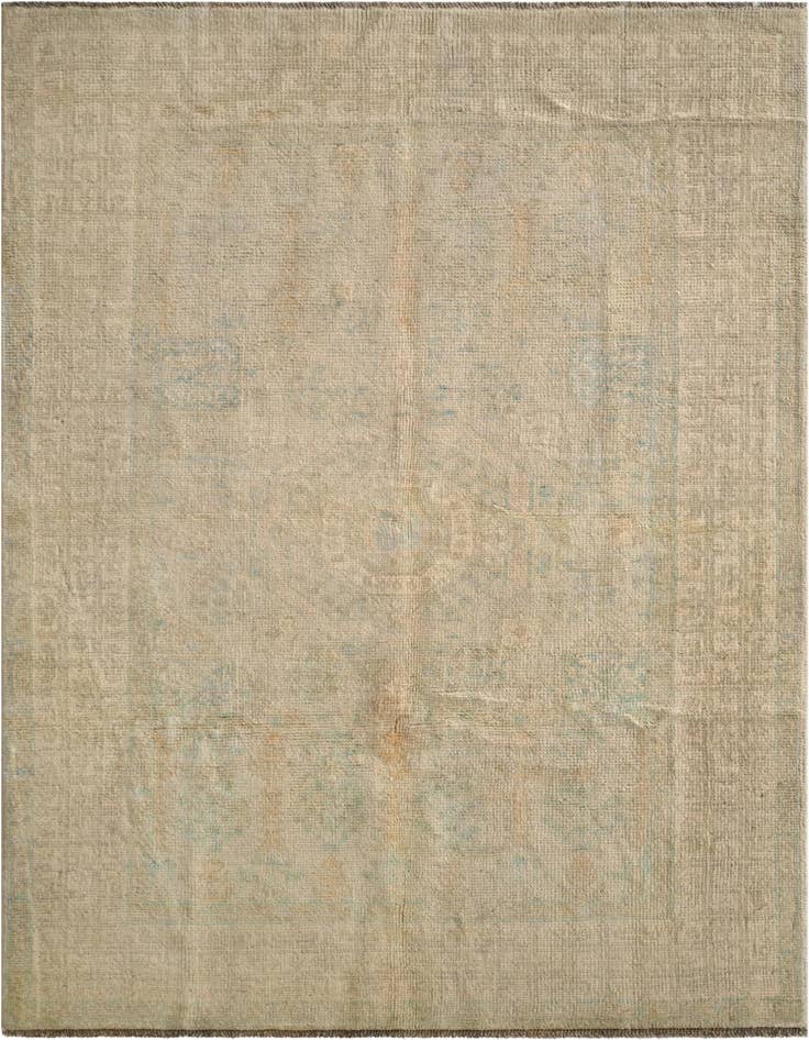 Detail image of 3' 10 x 6' 2 Hand Knotted Oushak Wool Rug