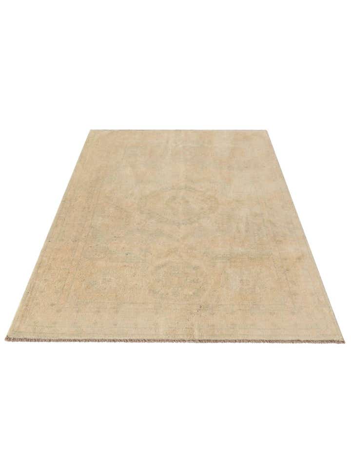 3' 11 x 6' Hand Knotted Oushak Wool Rug