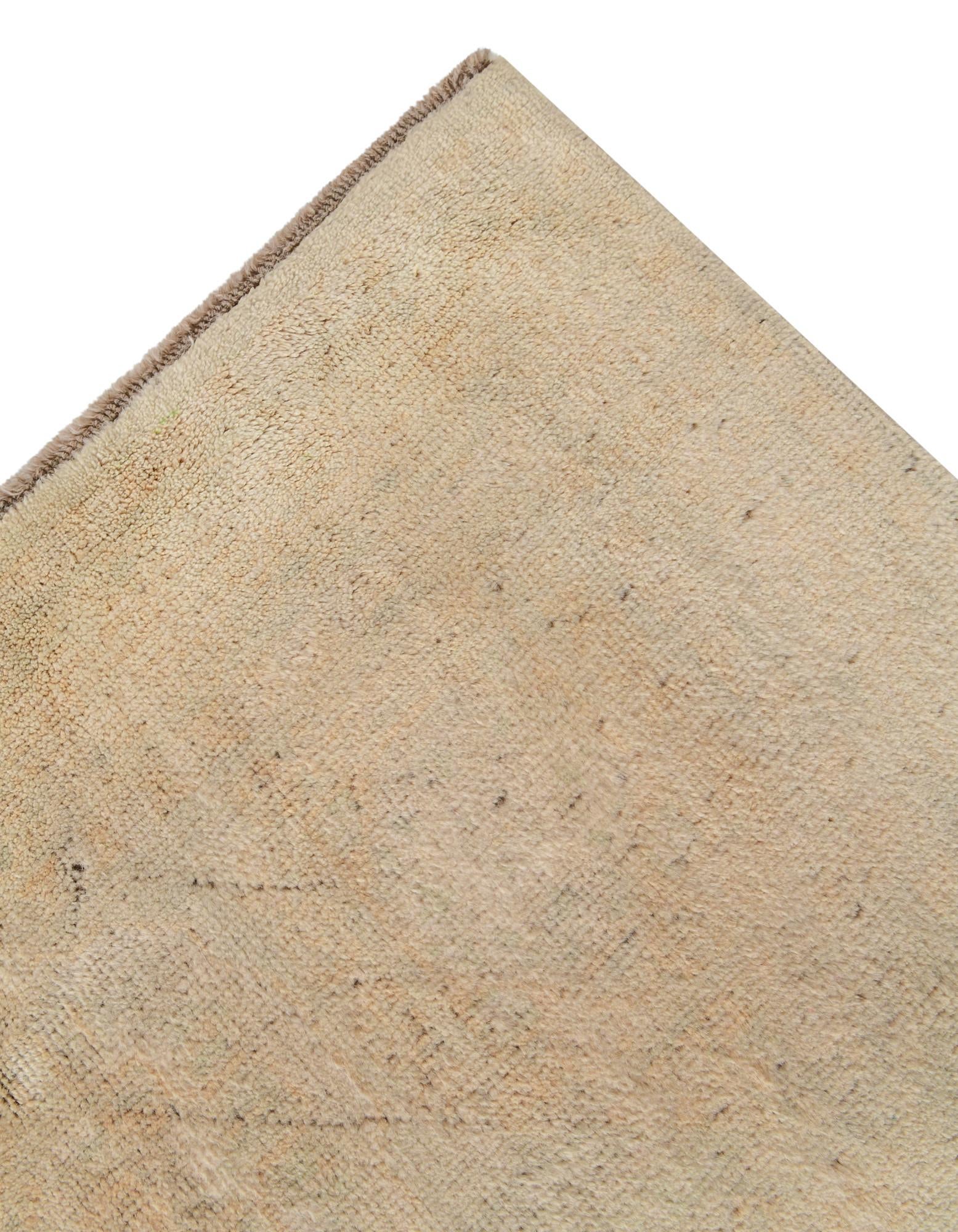 3' 11 x 6' Hand Knotted Oushak Wool Rug