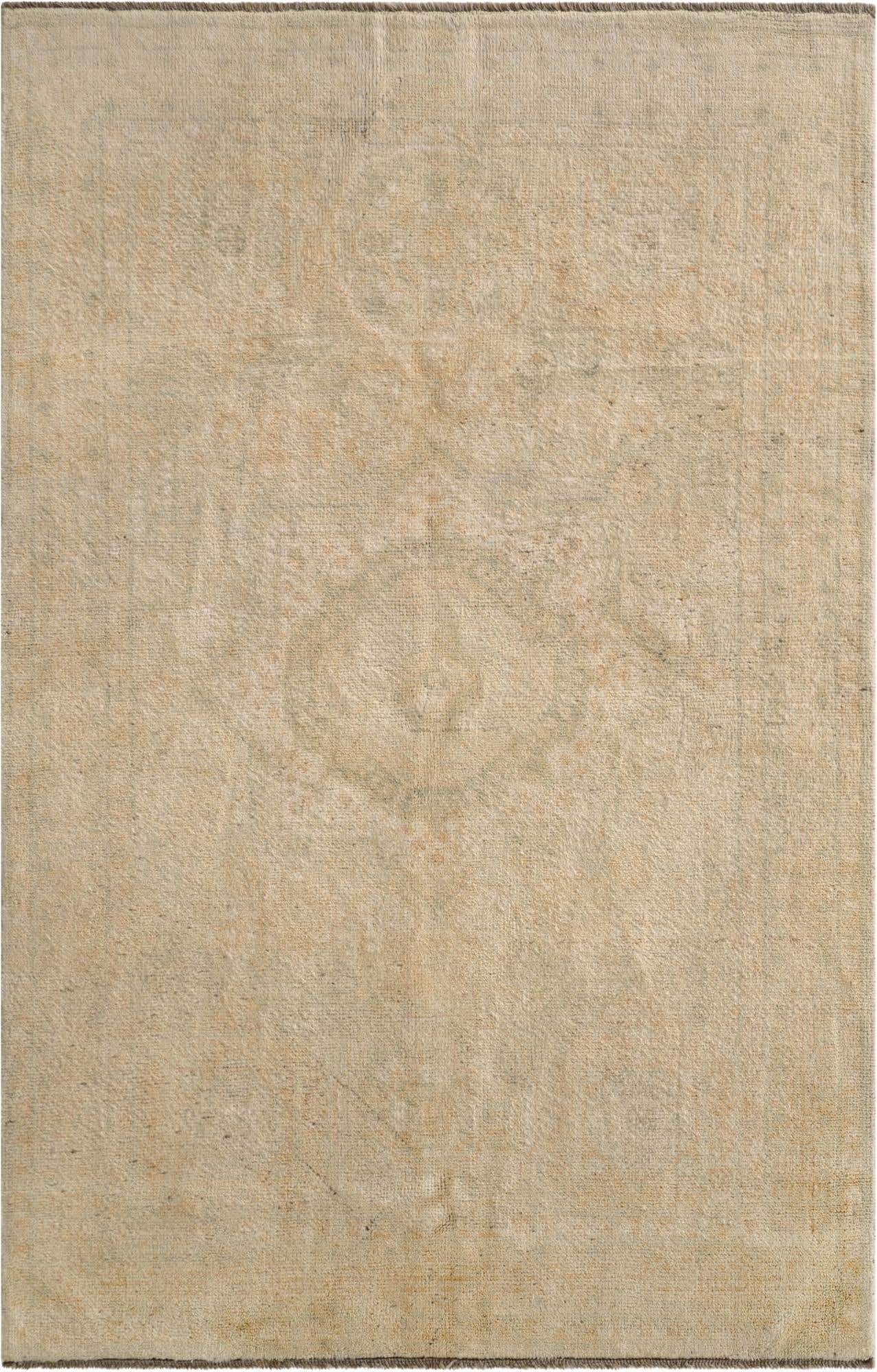 3' 11 x 6' Hand Knotted Oushak Wool Rug