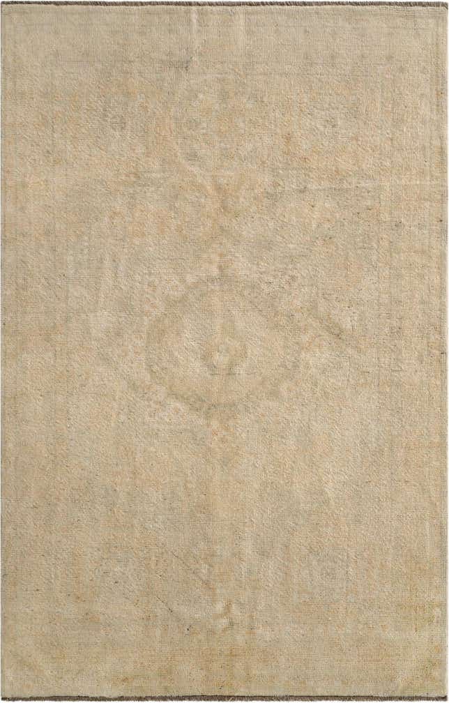3' 11 x 6' Hand Knotted Oushak Wool Rug