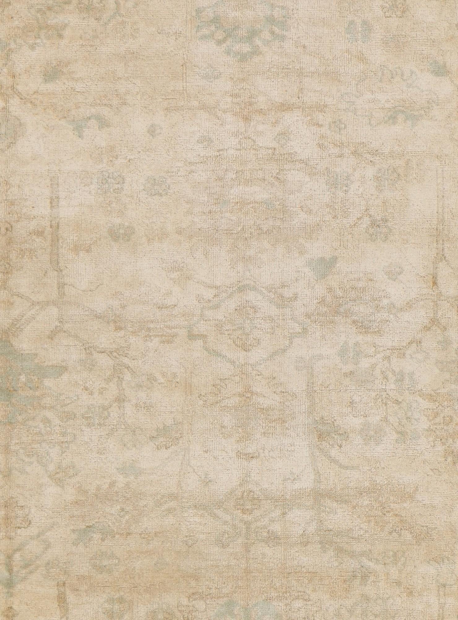 8' 2 x 9' 5 Hand Knotted Oushak Wool Rug
