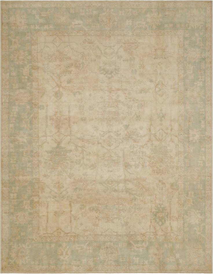 Detail image of 8' 2 x 9' 5 Hand Knotted Oushak Wool Rug