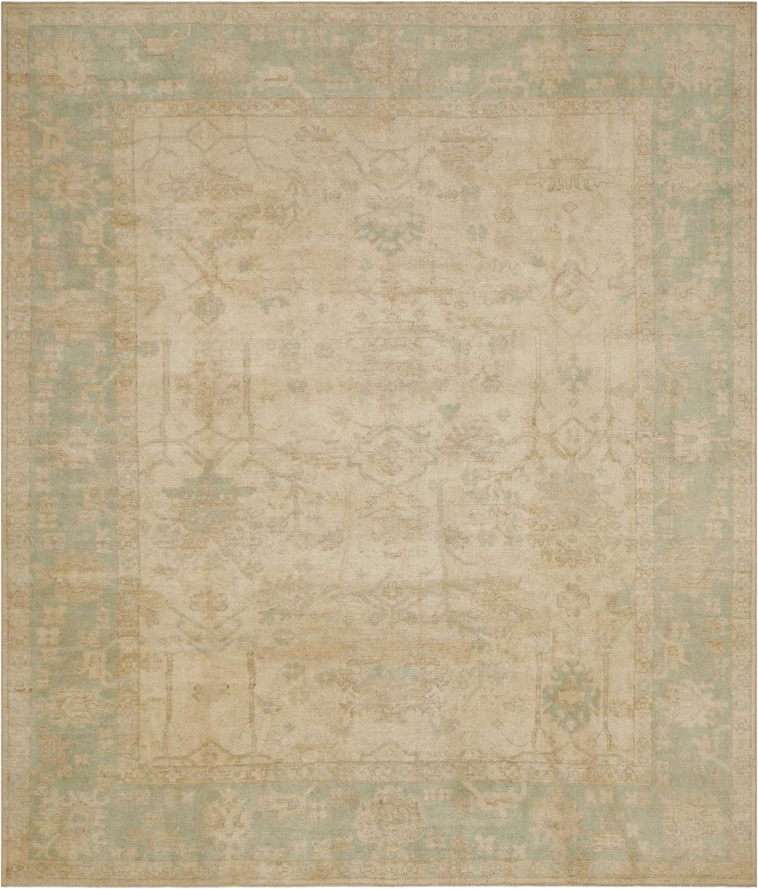 8' 2 x 9' 5 Hand Knotted Oushak Wool Rug