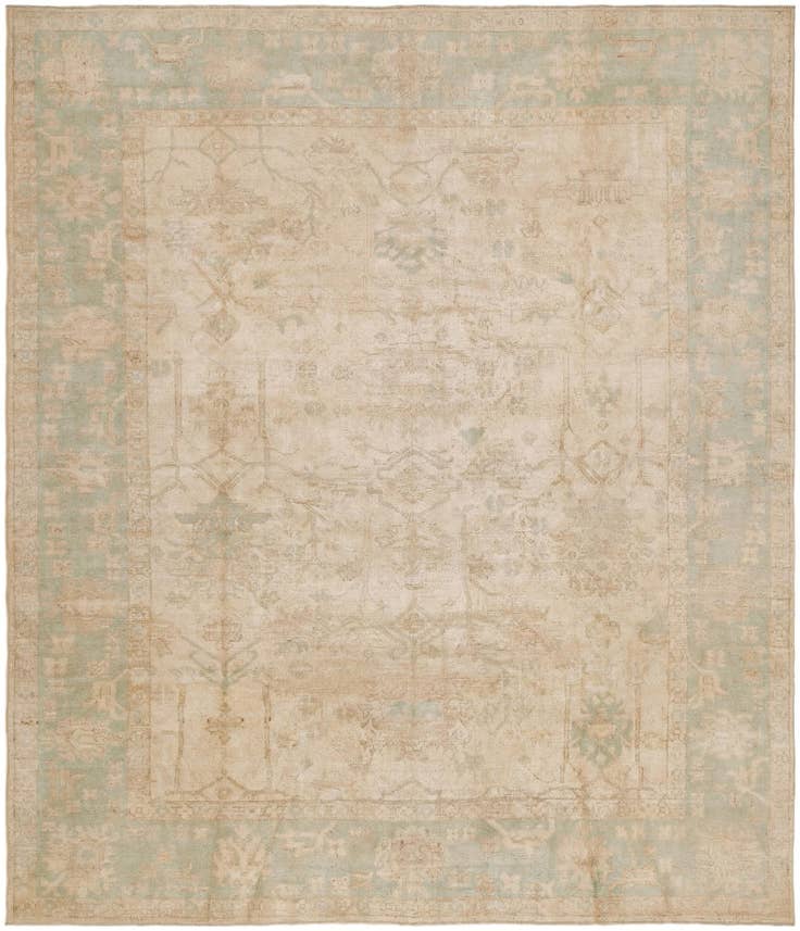 Detail image of 8' 2 x 9' 5 Hand Knotted Oushak Wool Rug