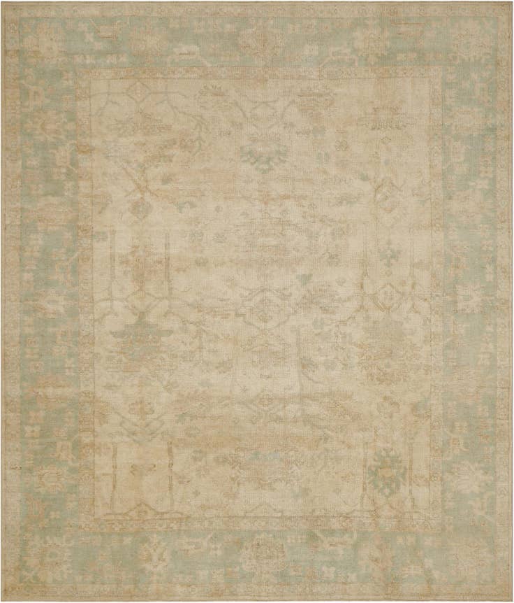 Detail image of 8' 2 x 9' 5 Hand Knotted Oushak Wool Rug