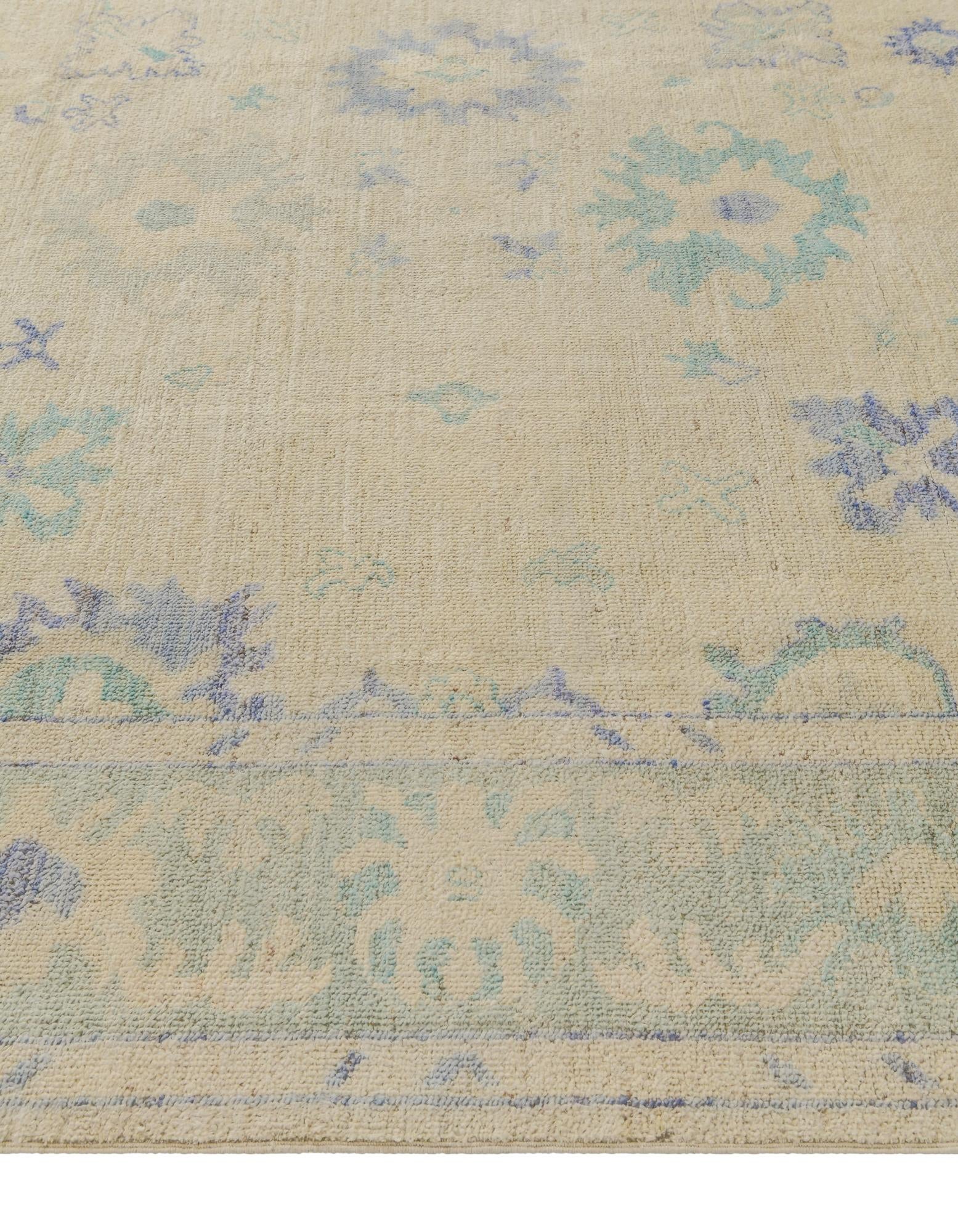 7' 3 x 9' 7 Hand Knotted Oushak Wool Rug